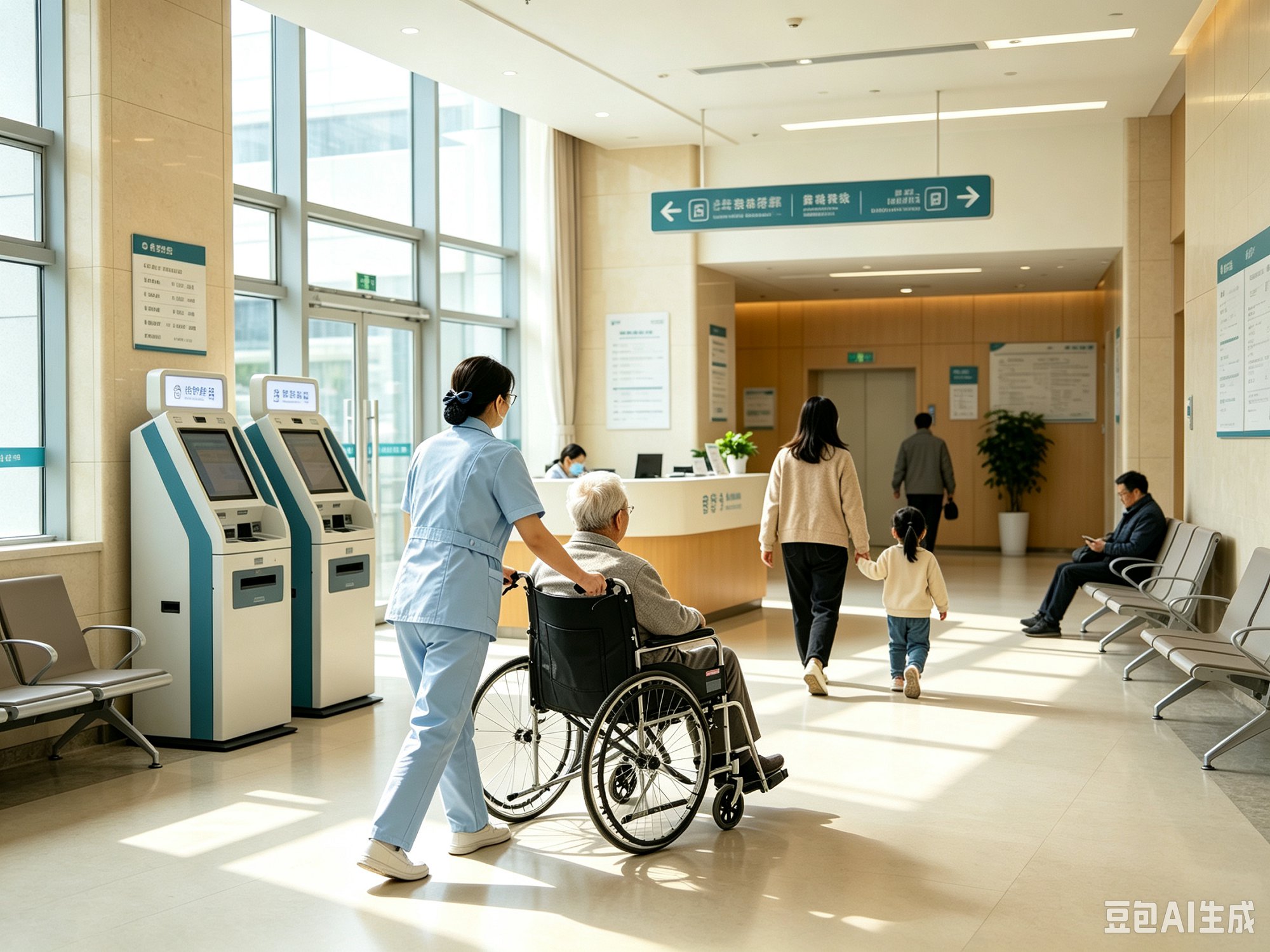 李师傅陪诊：协助行动不便的老人使用轮椅，陪同挂号缴费取药